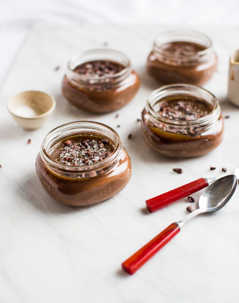 Chocolate Salted Caramel Budino TableandDish