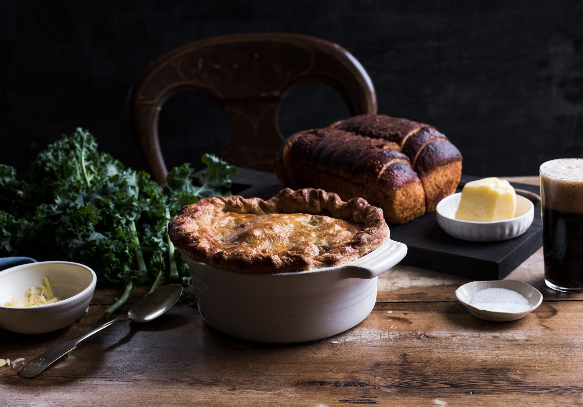 Guinness Stout + Cheddar Cheese Pie