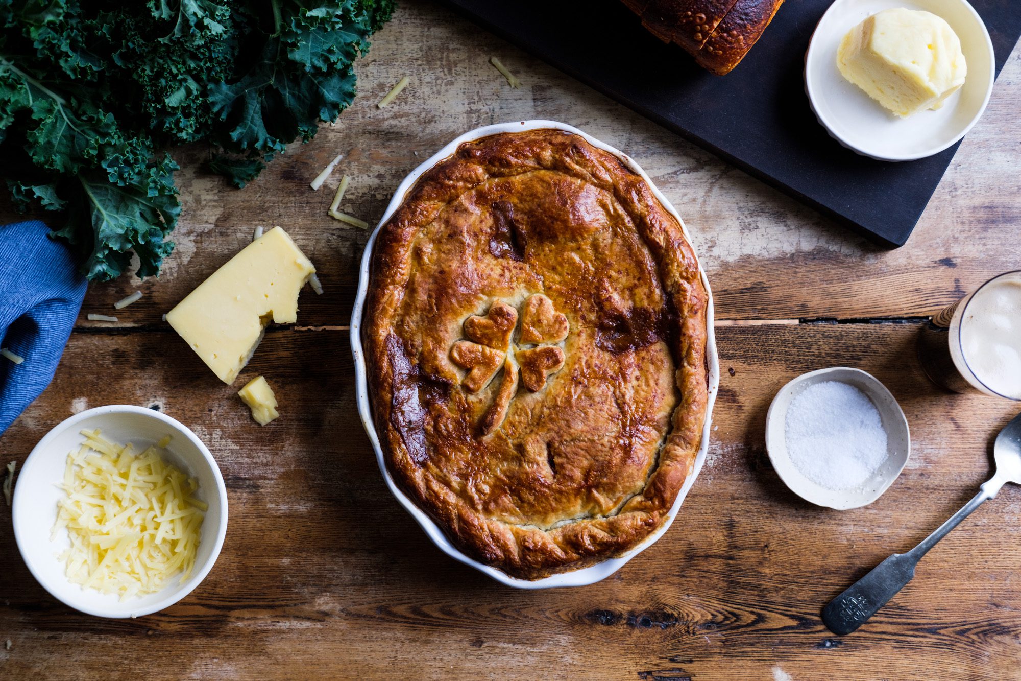 Guinness Stout + Cheddar Cheese Pie