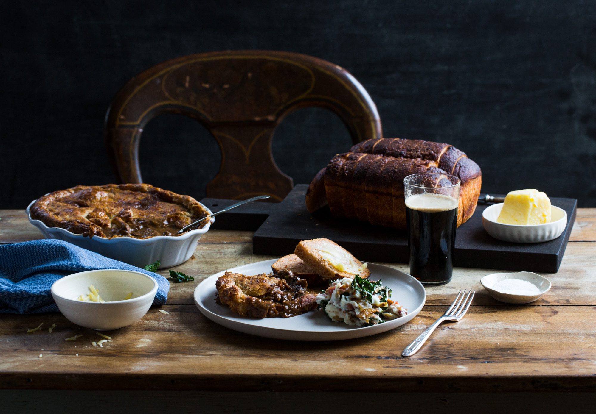 Guinness Stout + Cheddar Cheese Pie