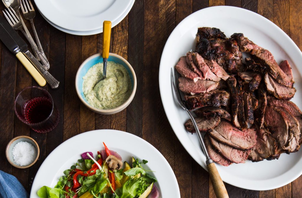 Leg of Lamb with Fresh Herb Rub - TableandDish