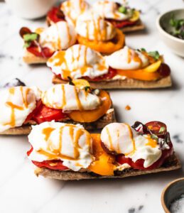 poached egg baguettes